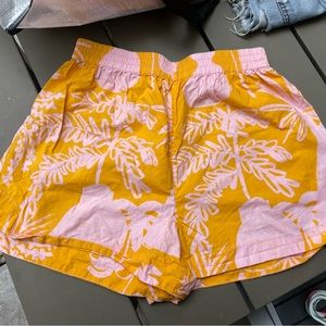 Pink and orange beemuda shorts